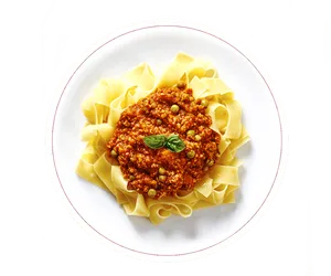 Pappardelle Pastawith Bolognese Sauce PNG Image