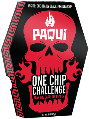 Paqui One Chip Challenge Packaging PNG with transparent background