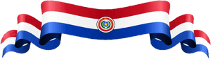 Paraguay Flag Ribbon PNG image with transparent background