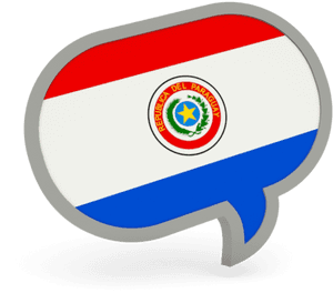 Paraguay Flag Speech Bubble PNG image with transparent background