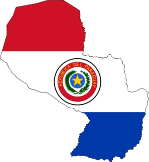 Paraguay Mapwith Flagand Coatof Arms PNG image with transparent background