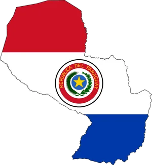 Paraguay Mapwith Flagand Coatof Arms PNG Image