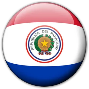 Paraguay National Emblem Button Design PNG Image