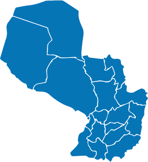 Paraguay Political Division Map PNG image with transparent background