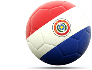 Paraguay Soccer Ball Colors PNG image with transparent background