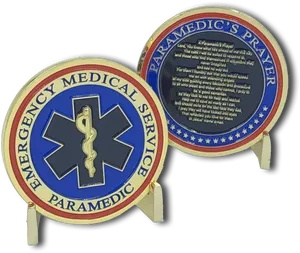 Paramedic Prayer Challenge Coin PNG Image