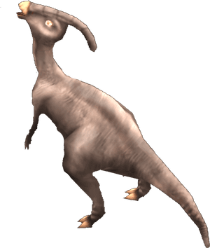 Parasaurolophus Model Jurassic Park PNG image with transparent background