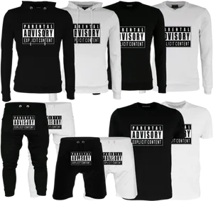 Parental Advisory Apparel Collection PNG Image