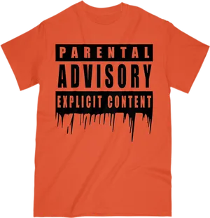 Parental Advisory Explicit Content Tshirt PNG Image