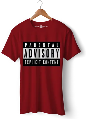 Parental Advisory Explicit Content Tshirt PNG Image