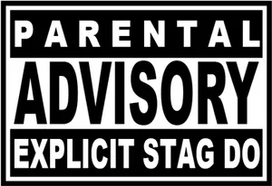 Parental Advisory Explicit Stag Do Label PNG Image