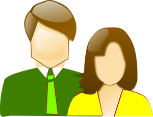 Couple Two Parents Clipart Mom And Dad- - Mother And Father Clipart, HD Png Download PNG image with transparent background