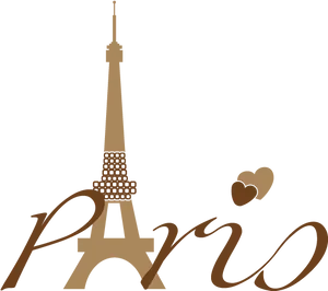 Paris Eiffel Tower Love Illustration PNG Image