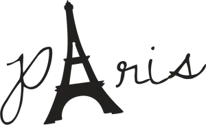 Paris Eiffel Tower Silhouette PNG Image