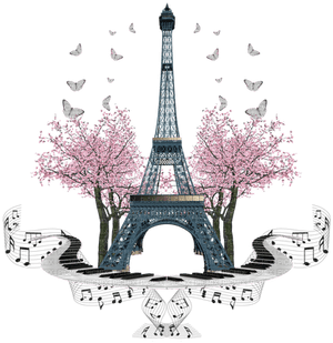 Paris Png Photo - Paris Pink And Black PNG image with transparent background