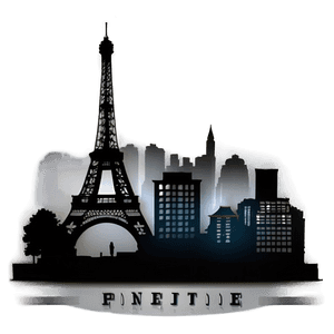 Paris Skyline Silhouette PNG 06232024 PNG image with transparent background