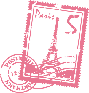 Paris Stamp Illustration PNG Image