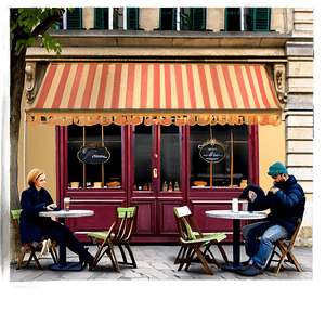 Parisian Cafe Scene PNG 06232024 PNG image with transparent background