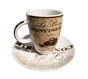 Parisian Confectionery Coffee Cup PNG image with transparent background