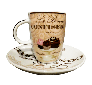 Parisian Confectionery Cupand Saucer PNG image with transparent background