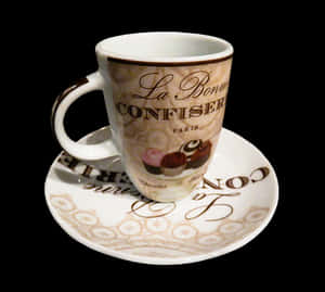 Parisian Confectionery Cupand Saucer PNG image with transparent background