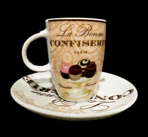 Parisian Confectionery Cupand Saucer PNG image with transparent background