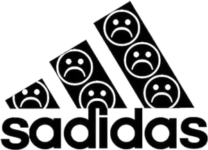 Parody_ Adidas_ Logo_with_ Sad_ Faces PNG Image