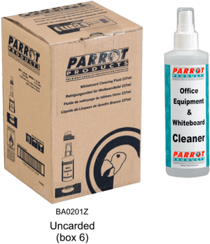 Parrot Whiteboard Cleaner Boxand Bottle PNG