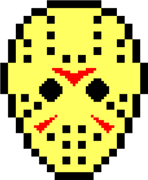 Part 3 Jason Voorhees Mask - Jason Voorhees Pixel Art, HD Png Download PNG image with transparent background