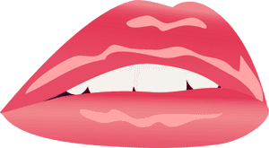 Parted Lips Vector Illustration PNG image with transparent background
