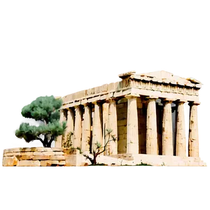 Parthenon And Olive Trees Png Tsp49 PNG Image