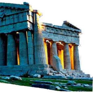 Parthenon Glowing At Dusk Png 61 PNG Image