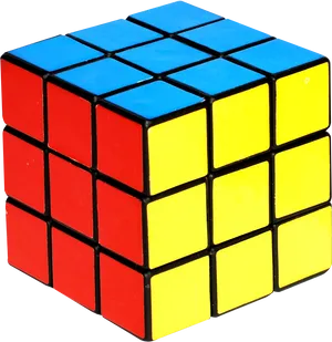 Partially Solved Rubiks Cube PNG Image