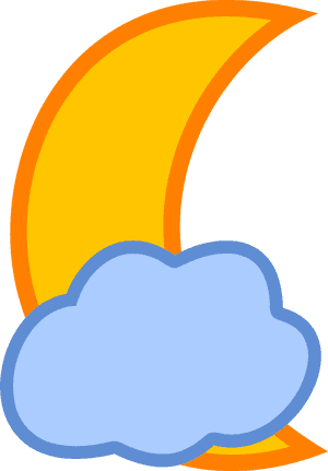 Cloud Covered Moon Clouds, Clip Art, Illustrations, - Moon With Clouds Clipart, HD Png Download PNG image with transparent background