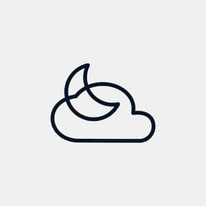 Partly Cloudy Night Icon PNG image with transparent background
