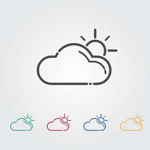 Partly Cloudy Weather Icon PNG image with transparent background