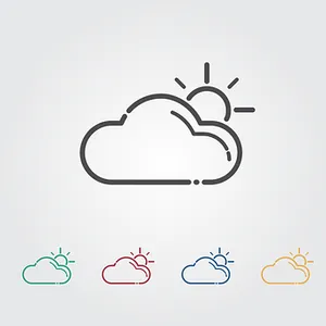 Partly Cloudy Weather Icon PNG Image