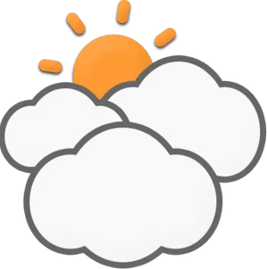 Partly Cloudy Weather Icon PNG Image