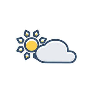 Partly Cloudy Weather Icon PNG with transparent background