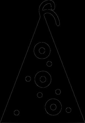 Party Hat Silhouette Outline PNG image with transparent background