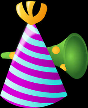 Party Hatand Horn Clipart PNG image with transparent background