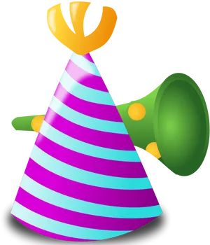 Party Hatand Noise Maker Clipart PNG Image