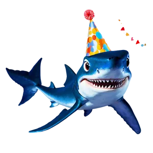 Party Time Birthday Shark Png 06292024 PNG Image