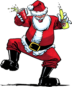 Party Santa Png - Transparent Drunk Santa, Png Download PNG image with transparent background