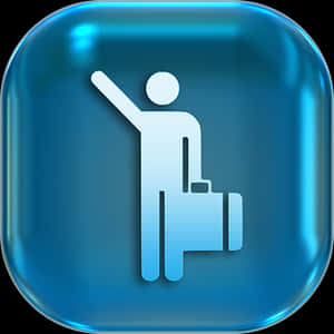 Passengerwith Luggage Icon PNG image with transparent background