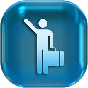 Passengerwith Luggage Icon PNG Image