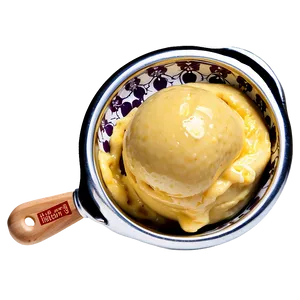 Passion Fruit Gelato Scoop Png Fii PNG Image