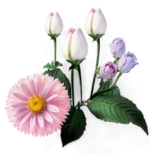 Pastel Aesthetic Flowers Png Gxi12 PNG Image