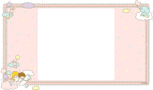 Pastel Angels Frame PNG image with transparent background