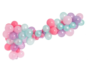 Pastel Balloon Archon Black Background PNG Image